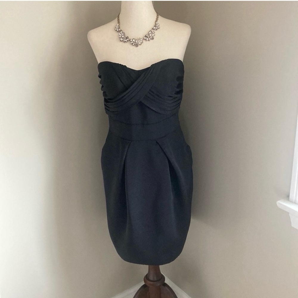 BCBGeneration Strapless Black Dress Size 10 EUC